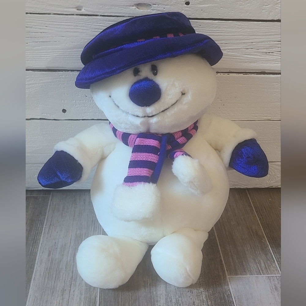 Animal Alley Snowman Flurrie 16" Plush Toy Toys R Us With Winter Knit Scarf